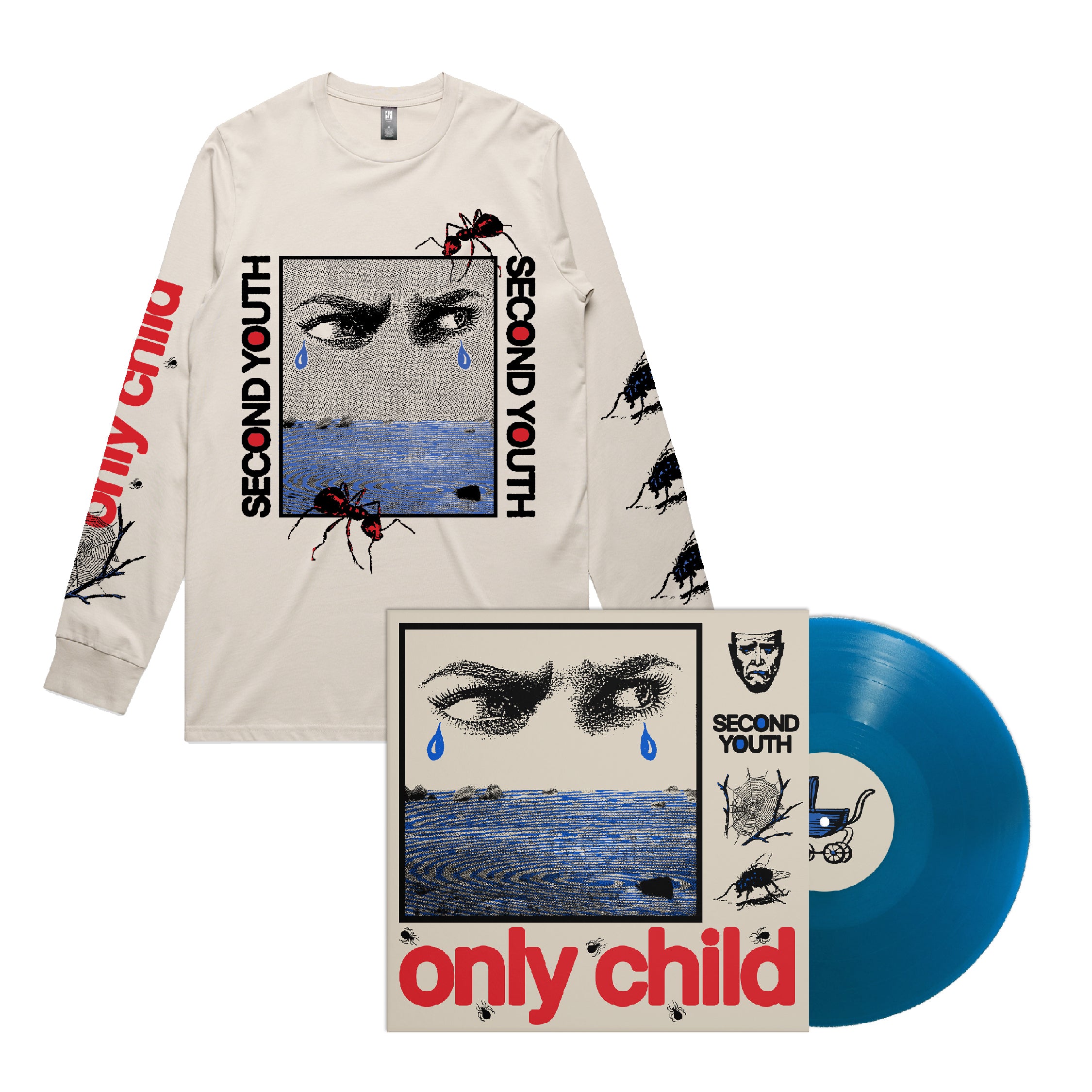 Second Youth "Only Child" 12 Inch Vinyl + Longsleeve Cream Bundle