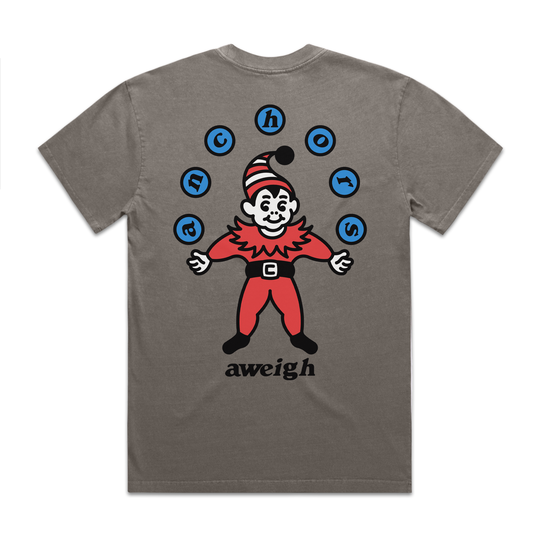 Anchors Aweigh Records "Juggler" Heavy Faded Tee Faded Grey