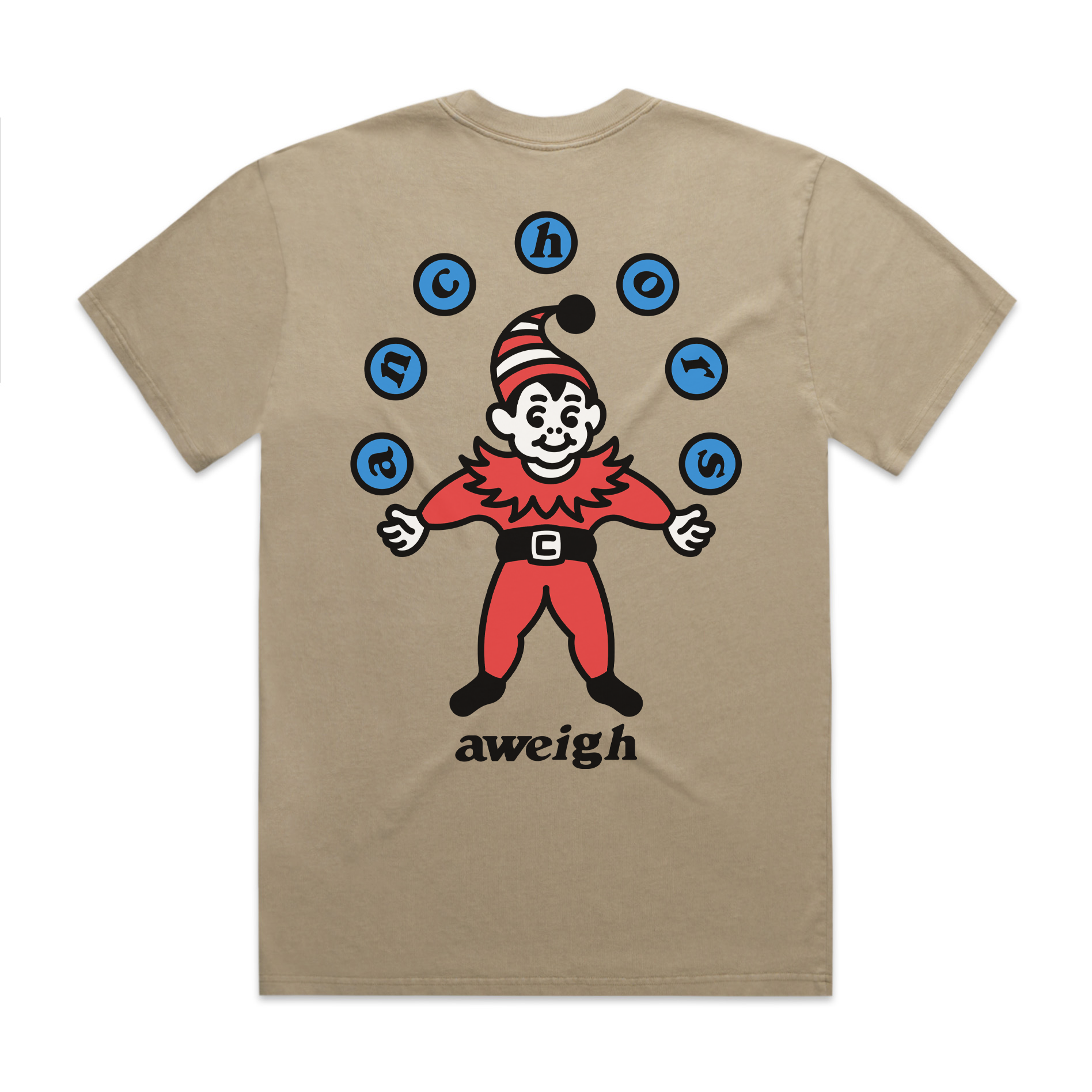 Anchors Aweigh Records "Juggler" Heavy Faded Tee Faded Khaki