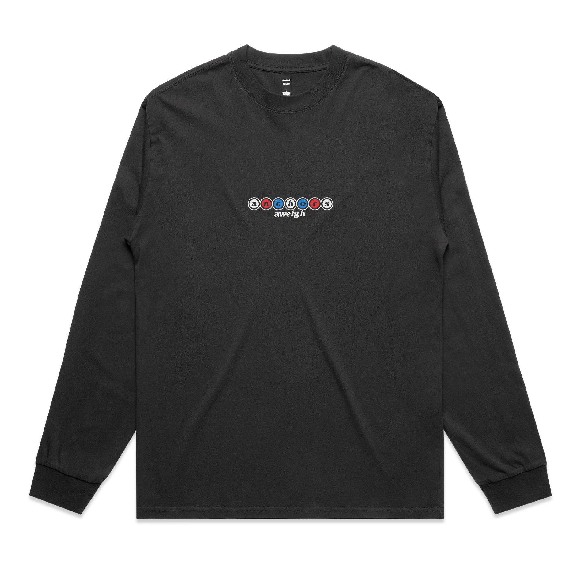 Anchors Aweigh Records "Orbs" Heavy Faded Longsleeve Faded Black