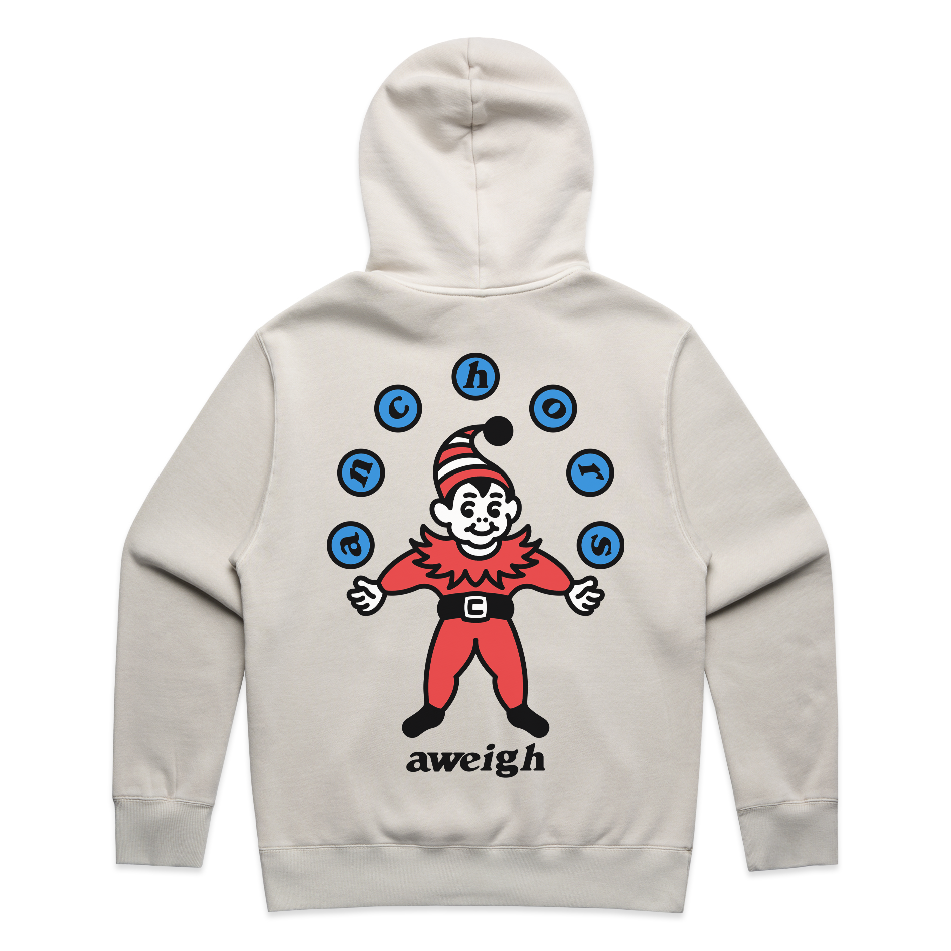 Anchors Aweigh Records "Juggler" Relax Faded Hoodie Bone