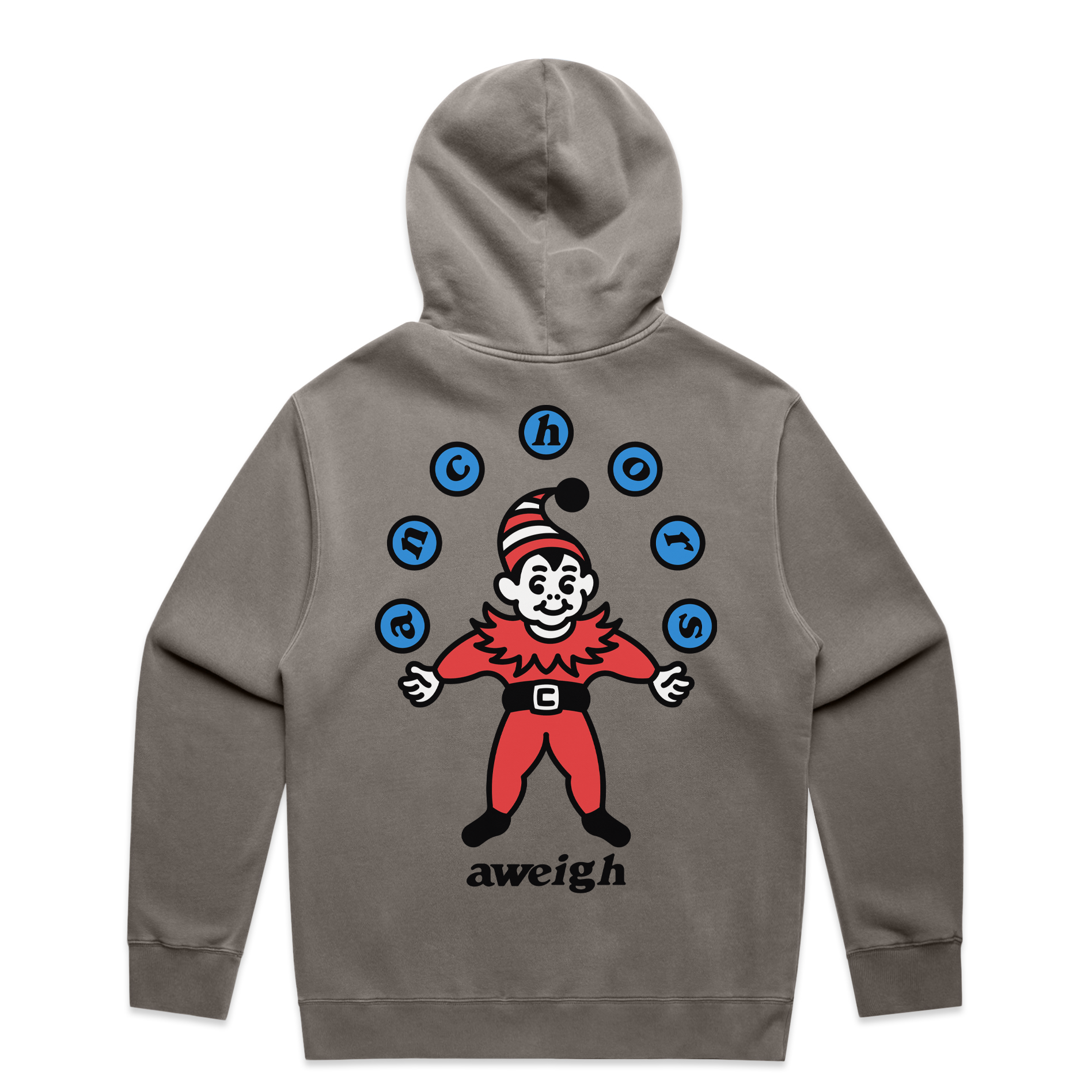 Anchors Aweigh Records "Juggler" Relax Faded Hoodie Faded Grey