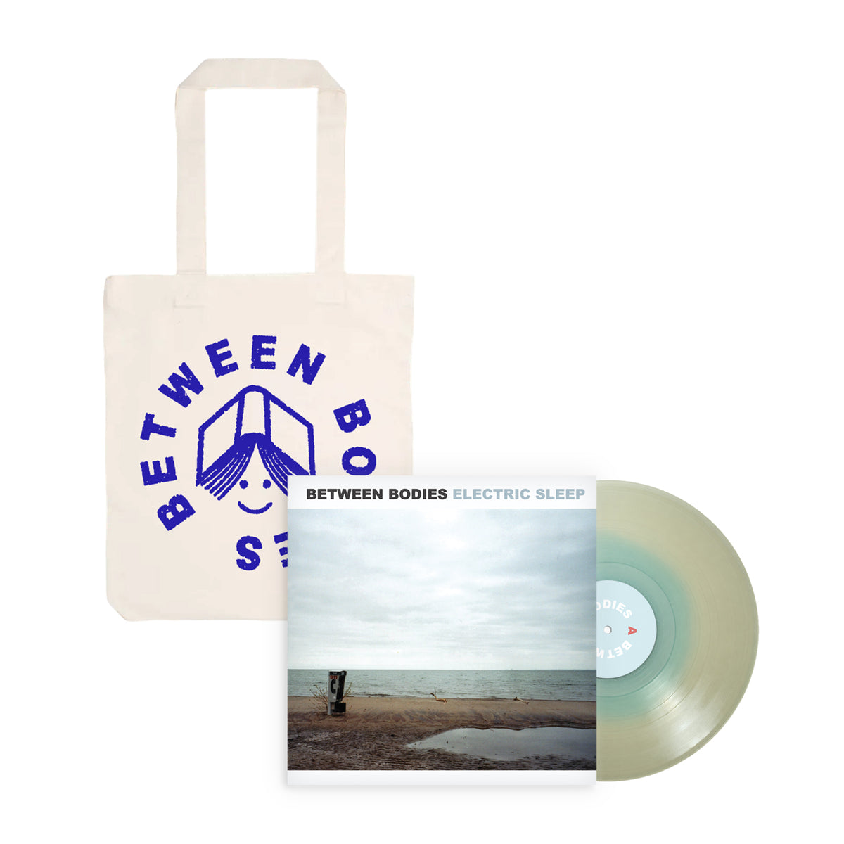 BETWEEN BODIES "ELECTRIC SLEEP" 12 INCH + TOTE BAG ECRU
