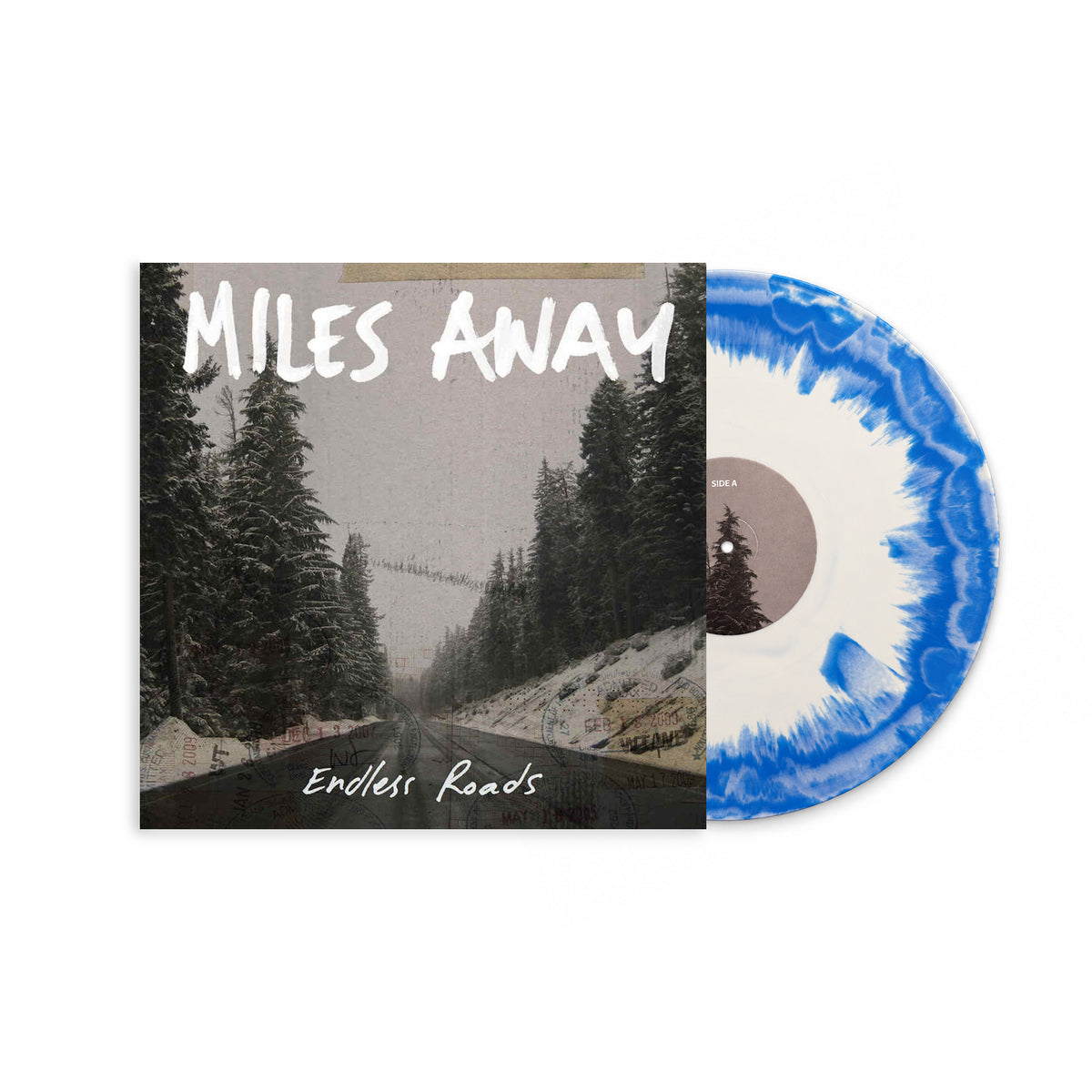 Miles Away "Endless Roads" 12" Inch Vinyl White Blue Haze