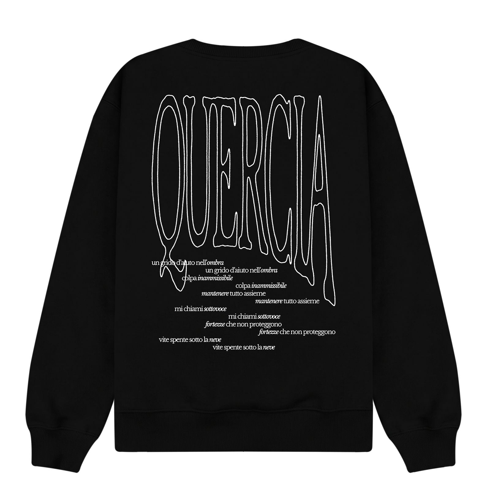 Quercia "Tracce" Crewneck Black