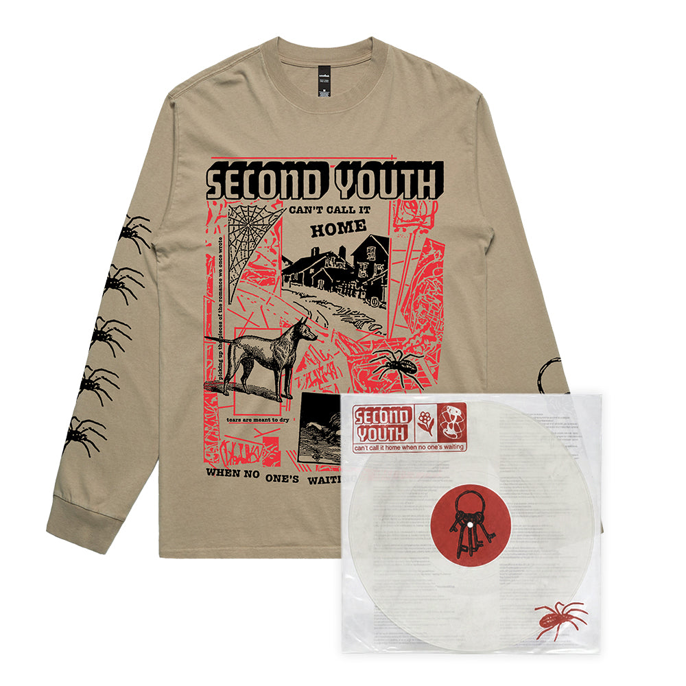 Second Youth "Can't Call It Home When No One's Waiting" 12 inch vinyl + longsleeve khaki
