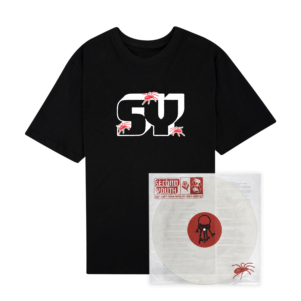 Second Youth "Can't Call It Home When No One's Waiting" 12 inch vinyl + tee black