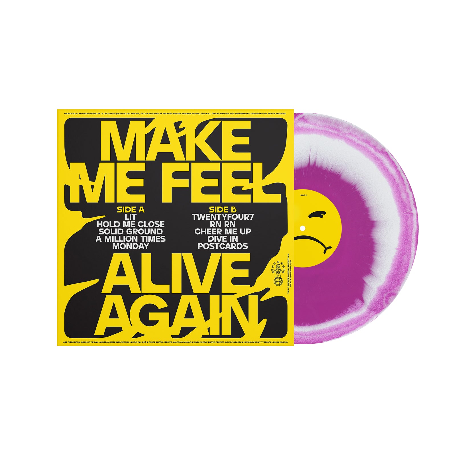 Jaguero "Make Me Feel Alive Again" 12 Inch Vinyl + Tee Ecru
